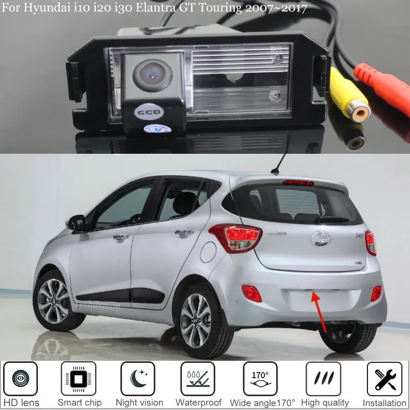 

Для Hyundai i10 i20 i30 Elantra GT Touring HD Автомобильная камера заднего вида заднего вида Высококачественная CCD камера заднего вида ночного видения