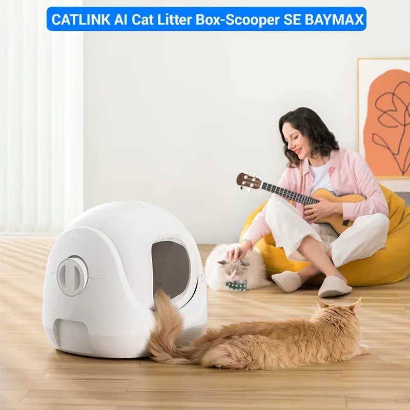 

Automatic Cat Litter Box Self Cleaning Extra Large Smart Cat Toilet App Control Electric Fully Enclosed Cat Litter Box CATLINK