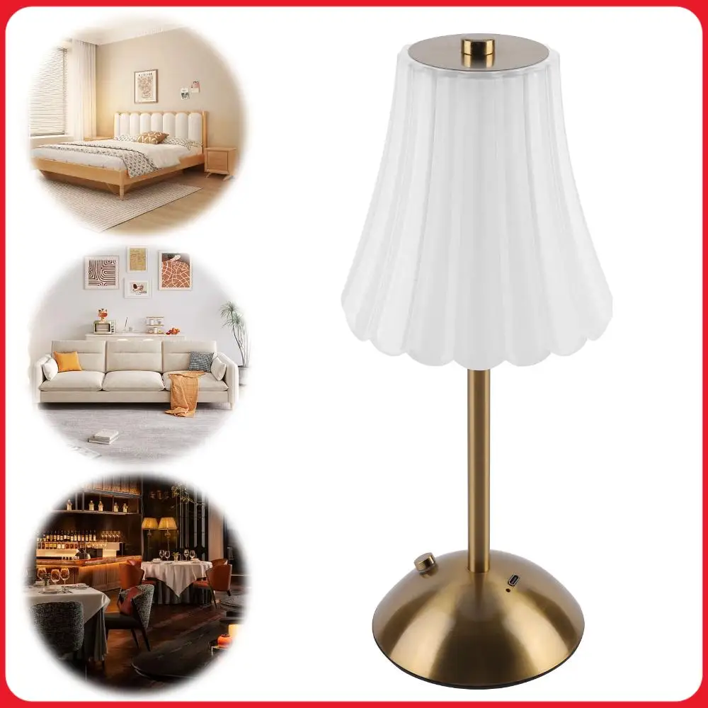 

LED Desktop Night Light Touch Sensor Wireless Reading Lamp Type-C Rechargeable Crystal Touch Desktop Light Room Decor Lighting
