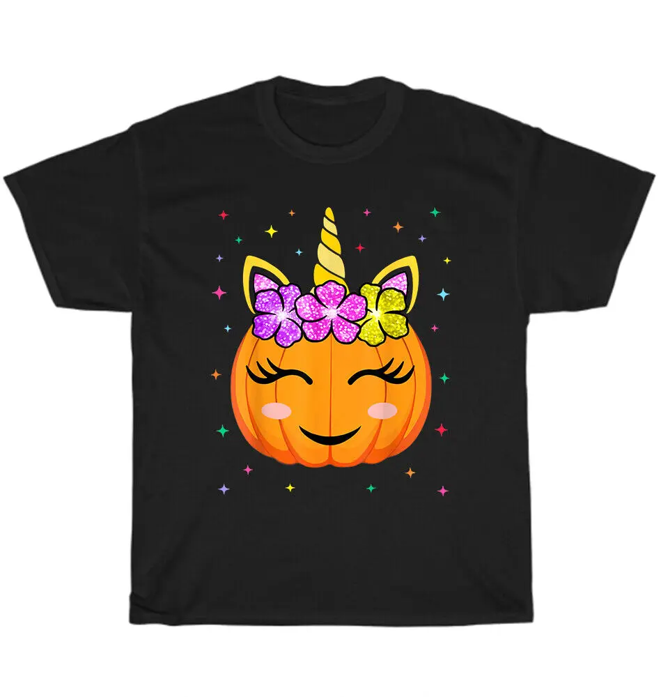 

Cute Unicorn Pumpkin Halloween Thanksgiving Costume T-Shirt Unisex Funny GiftUnisex Summer Cotton Luxury Brand Super Size