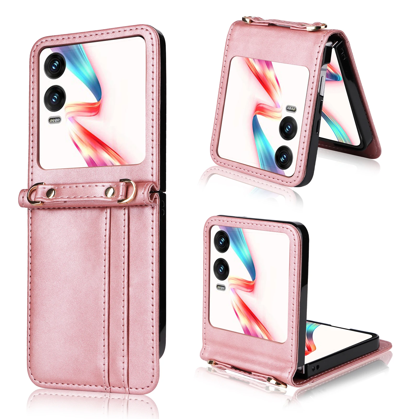 For Infinix Zero Flip Luxury Leather Flip Wallet Phone Case X6962 X 6962 Case Stand Function Card Holder