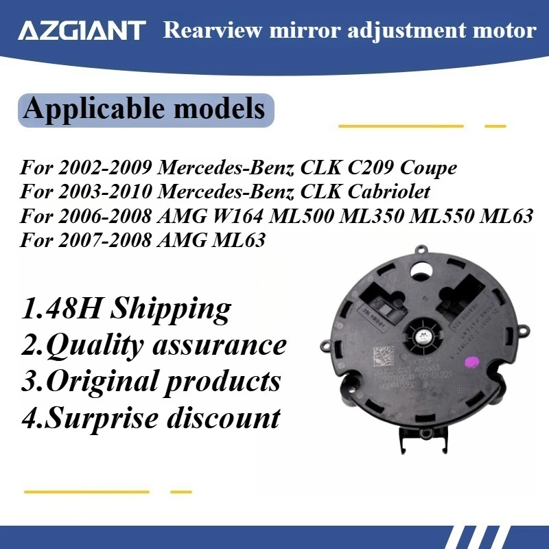 

Azgiant Car rearview mirror lens glass adjustment motor module for 2002-2009 Mercedes-Benz CLK C209 Coupe Original replacement