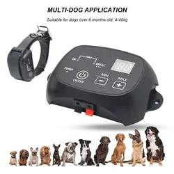 Invisible Pet Boundary Containment Remote Control Electronic Dog Fence System with Rechargeable Waterproof Receiver Outdoor Use