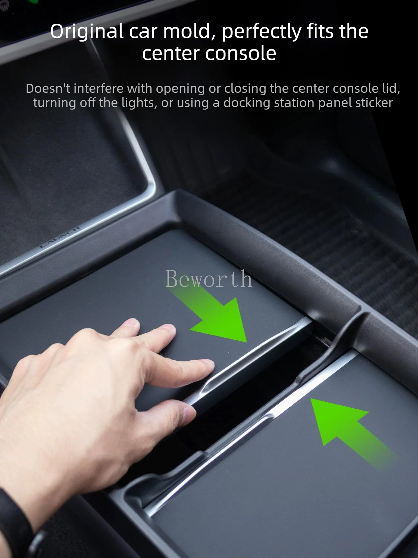 Für 2026 Tesla Model 3 Y YL Juniper Mittelkonsole Ladepad Silikon Anti-Rutsch Zentralsteuerungs-Schutzabdeckung Rahmen – Detail 5