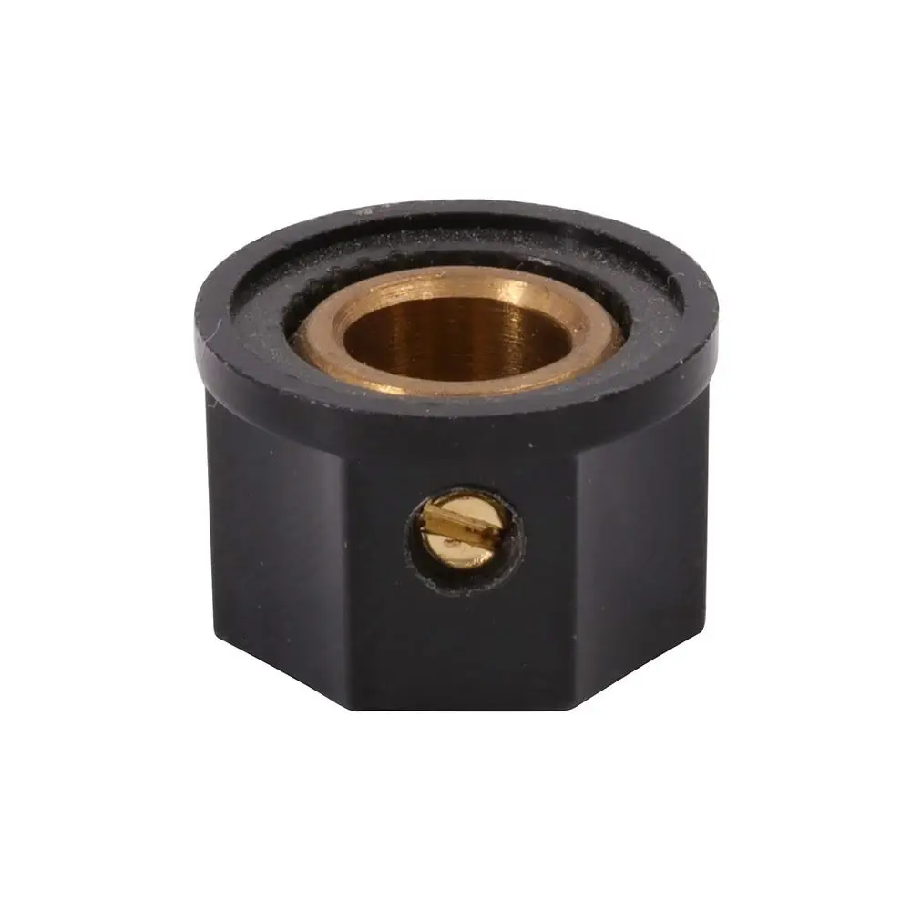 4Pcs 15x10.5mm Pointer Control Knob ABS Plastic 6.35mm 1/4 Inch Shaft Hole Guitar Effect Pedal Knob Fluted Pointer Design