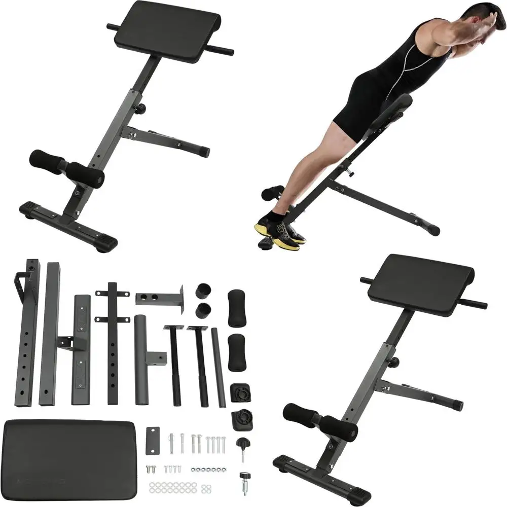 

Roman Chair, Hyperextension Bench Roman Chair Adjustable Back Extension Machine Lower Back Exercise Equipment Multi-Functional W