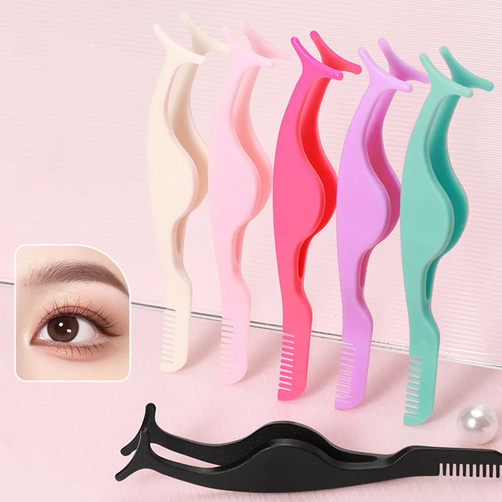 Clipe auxiliar de cílios portátil clipe de cílios postiços pinças de cílios portáteis de alta qualidade para rotina de maquiagem uso doméstico