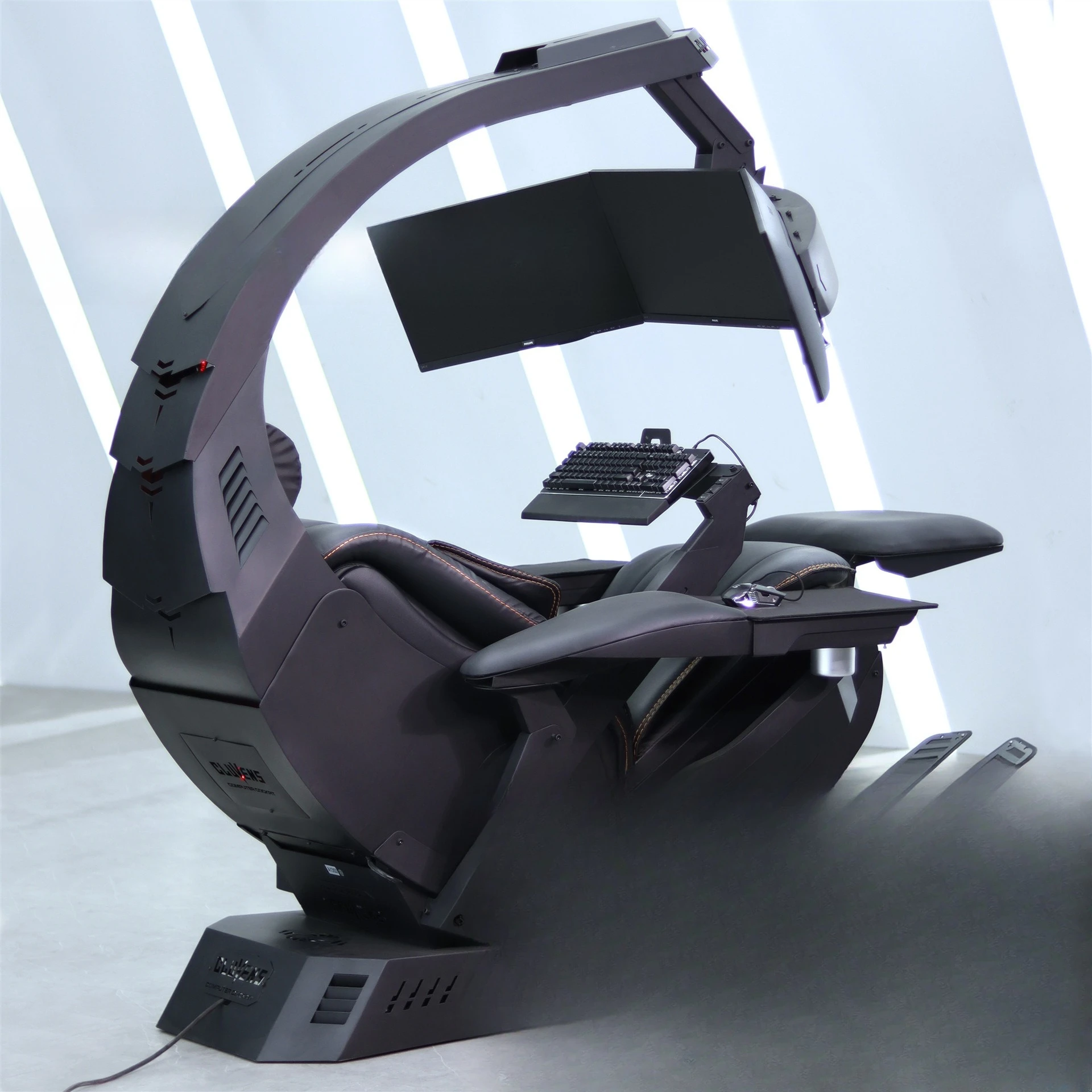 Computer-Cockpit mit Schwerelosigkeit, E-Sport-Spielhütte