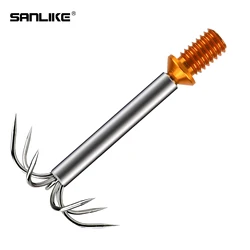 SANLIKE Fishing Gaff Stainless Steel Anchor Cuttlefish Squid 5/7 Claws Fish Hooks 1/2 Inch Thread Diameter Fishing Tackle Tool