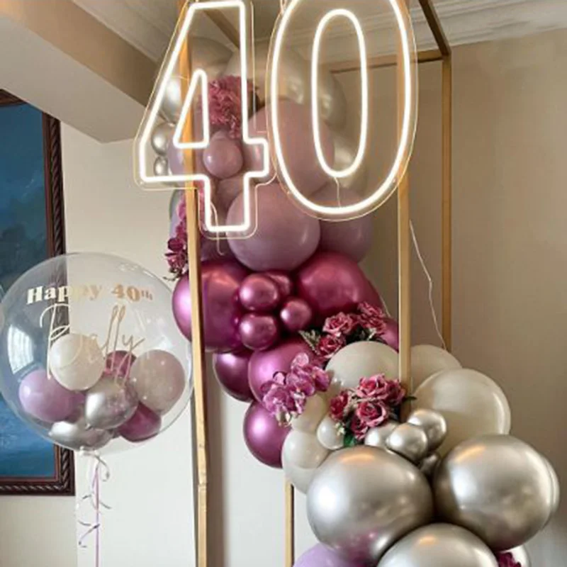 Neon Number Sign 40th Birthday Party Decorations Led 30th Light Sign USB Powered 30th 70th 21st Birthday party decor