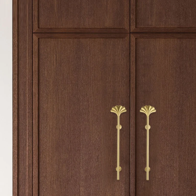 1 Stück Minimalistischer Luxus-Ginkgo-Blatt-Griff für Möbel, Personalisierte Beschläge aus Reinem Messing, Schrank- und Schubladengriff – Detail 6