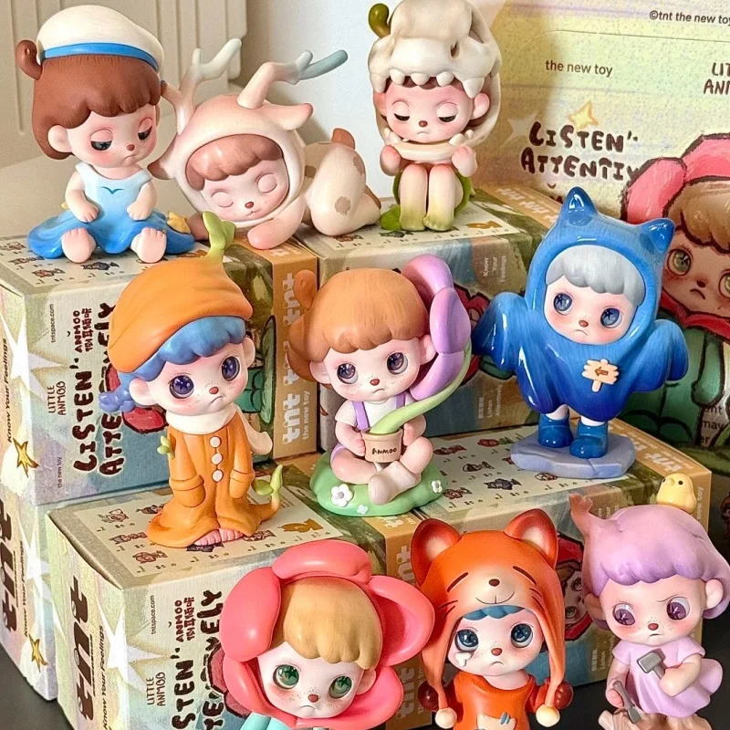 

Genuine New Anmoo Listen Attentively Series Blind Box Cute Desk Decoration Figurine Model Doll Mystery Box Trendy Toys Gift