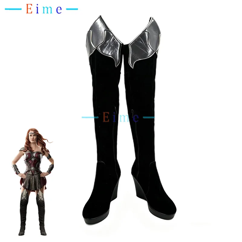Margaret Maggie Shaw Cosplay Shoes Movie Maeve Cosplay Props Black Over Knees Boots Halloween Carnival High Heels Custom Made
