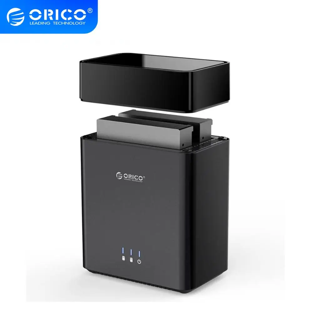 

ORICO DS Series 2 Bay 3.5'' Type C Hard Drive Enclosure Magnetic-type USB3.1 Gen1 5Gbps HDD Case 12V4A Power 20TB Support UASP