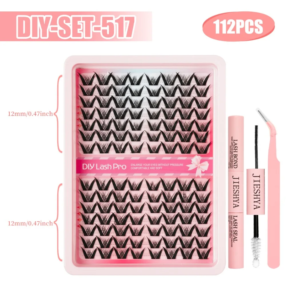 40D Cluster DIY Lash Extension Invisible Band Premium Mink Cluster Eyelash Manga Lash Cat Eye Style Individual Lashes