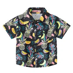 New Summer Boys' 0-7 Year Old Casual Versatile Multi Color Printed Fashion Short Sleeve Baby Thin Short Sleeve Shirt