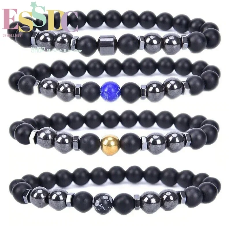 Anti-Swelling Black Obsidian Anklet Matte Retro Stylish Handmade Ankle Decoration SAL99