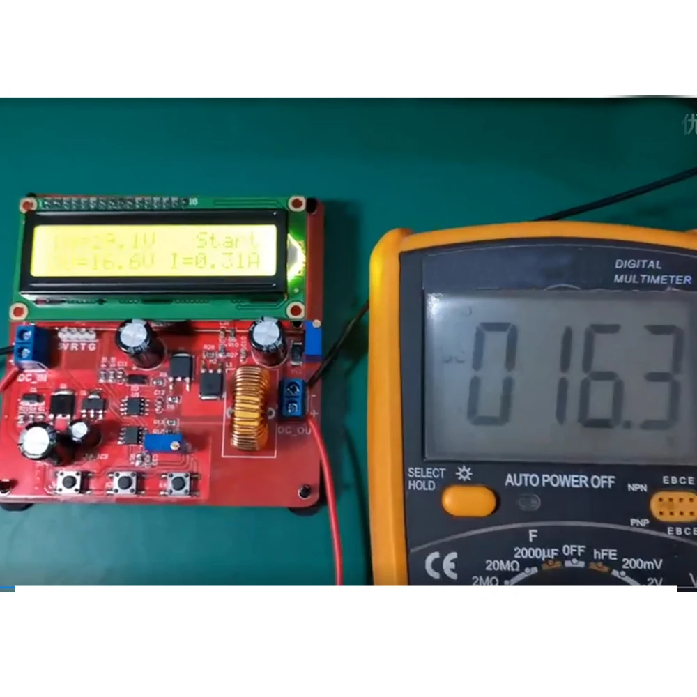 

STC12C5A08S2 1602 LCD Display 51 MCU Digital Controlled Step-down Power Supply Development Board Constant Voltage PID Regulation