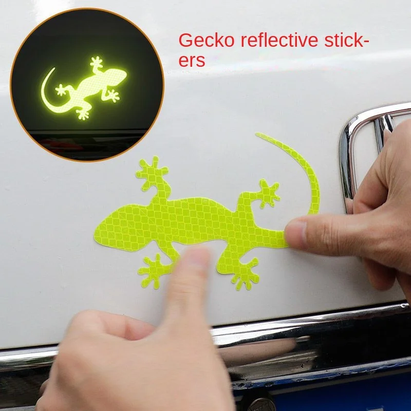 Car Safety Warning Decal Gecko Reflective Sticker for Toyota Yaris chr Auris Camry 40 50 Suzuki Swift Jimmy