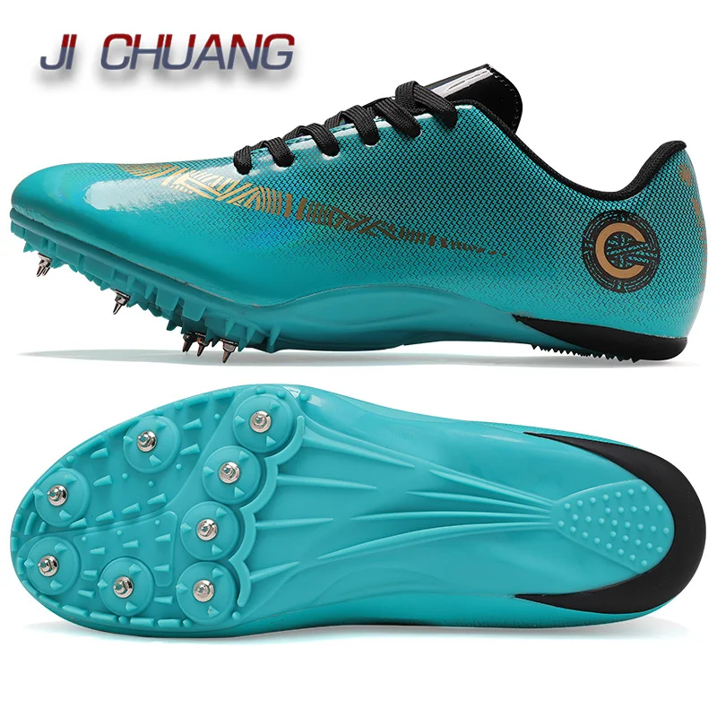 

Unisex Track Field Shoes Pu Spikes Sneakers Non Slip Spikes for Running Nails Shoes Track and field comprehensive training shoes