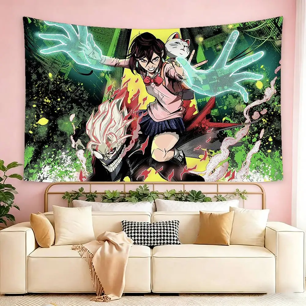 D-Dandadan Flags Wall Hanging Tapestry Outdoor Garage Room Decorative flag Background