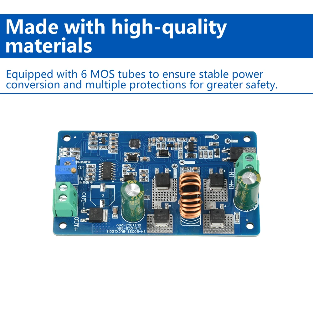 DC-DC دفعة محول 10A خطوة أعلى/أسفل محول DC5-35V إلى 2.5-30 فولت دفعة/باك الجهد وحدة منظم الجهد LED نموذج مشغل