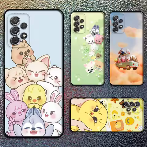 Kpop Stray-Kids Skzoo Phone Case For Samsung S25,S24,S21,S22,S23,S30,Ultra,S20,Plus,Fe,Lite,Note,10,9,5G Black Cover