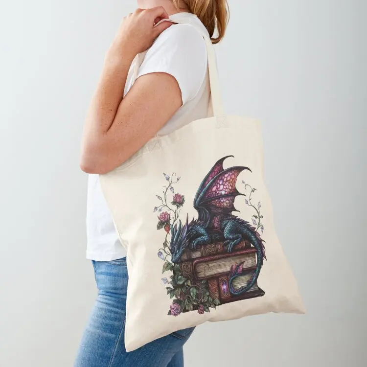 

Life is Better with Dragons and Books Tote Bag Women's bag personalized tote tote bags cloth bags Canvas bag for women