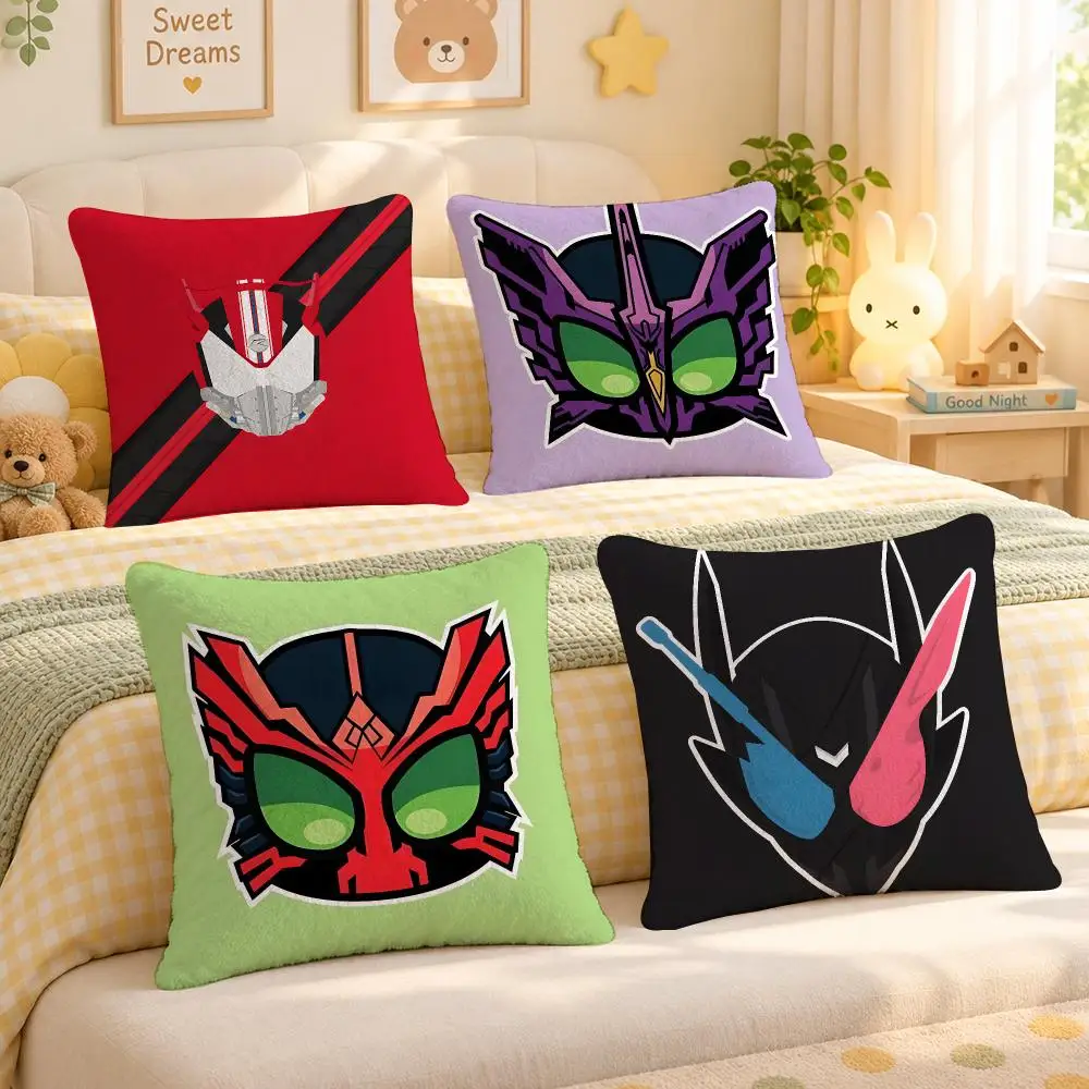 Series Kamen Rider Tokusatsu Cushion Cover Personalized Soft Plush Pillow Living Room Home Sofa Bedroom Office Car Cushion