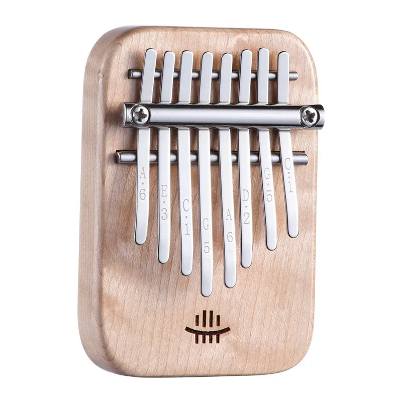 Hluru-Mini instrumento Kalimba de 8 teclas, Piano de pulgar de madera maciza completa, Musical profesional, Mbira Acacia para amantes de la música