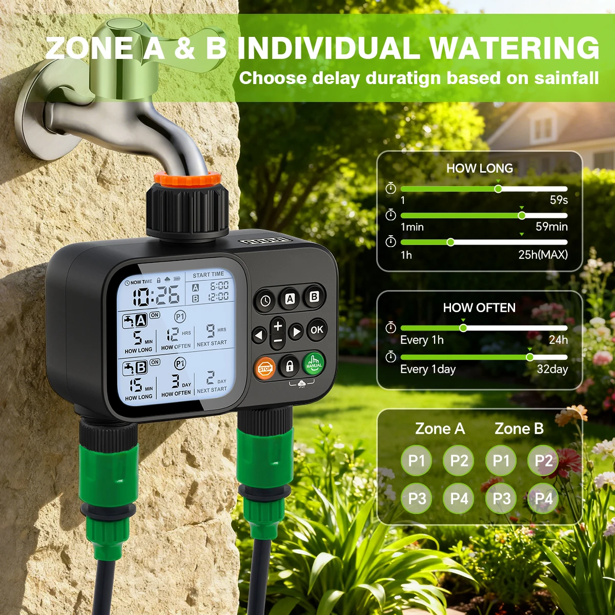 Programator do podlewania, pro – Timer Dual Outlet recenzja i cena