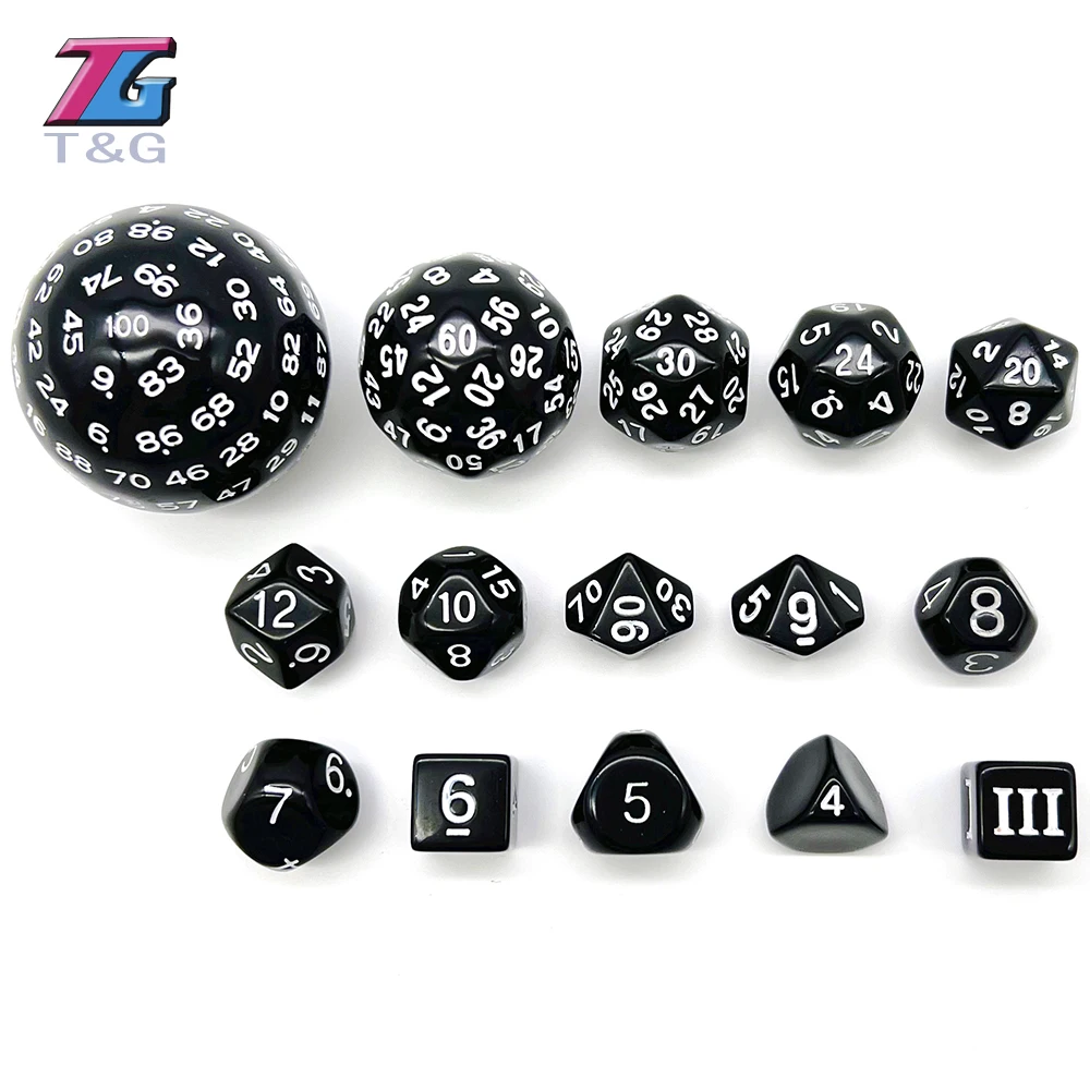 Complete Polyhedral Dice Set Of 12pcs D3-D60 60 Sides RPG Dice Set Opaque Red D3 D4 D6 D8 D10 D% D12 D20 D24 D30 D50 D60