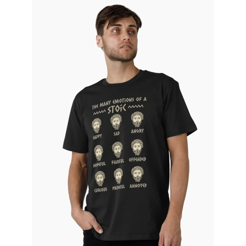 

Stoicism Quote Marcus Aurelius Philosophy Gift t shirt stoic philosophy 100% cotton printed Graphic Clothes Large size Tops