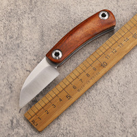 Mini Razor Folding knife D2 steel blade Wood Handle EDC Tools Portable camping Small Fishing Multifunction Utility pocket knife