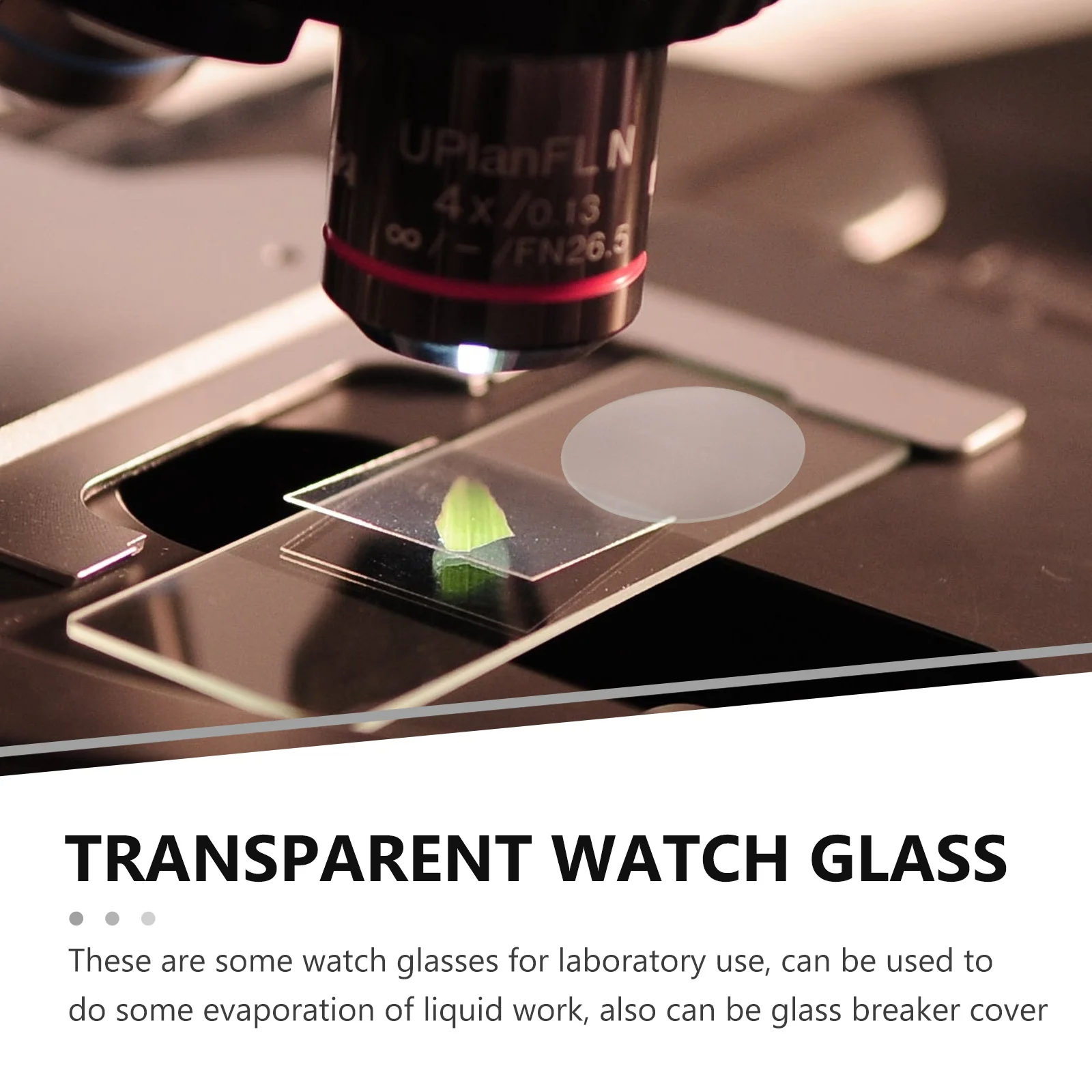 

10Pcs Watch Glass Transparent Flat Round Laboratory Stove Glass Evaporating Dish Beaker Cover for Chemistry Classroom Experiment