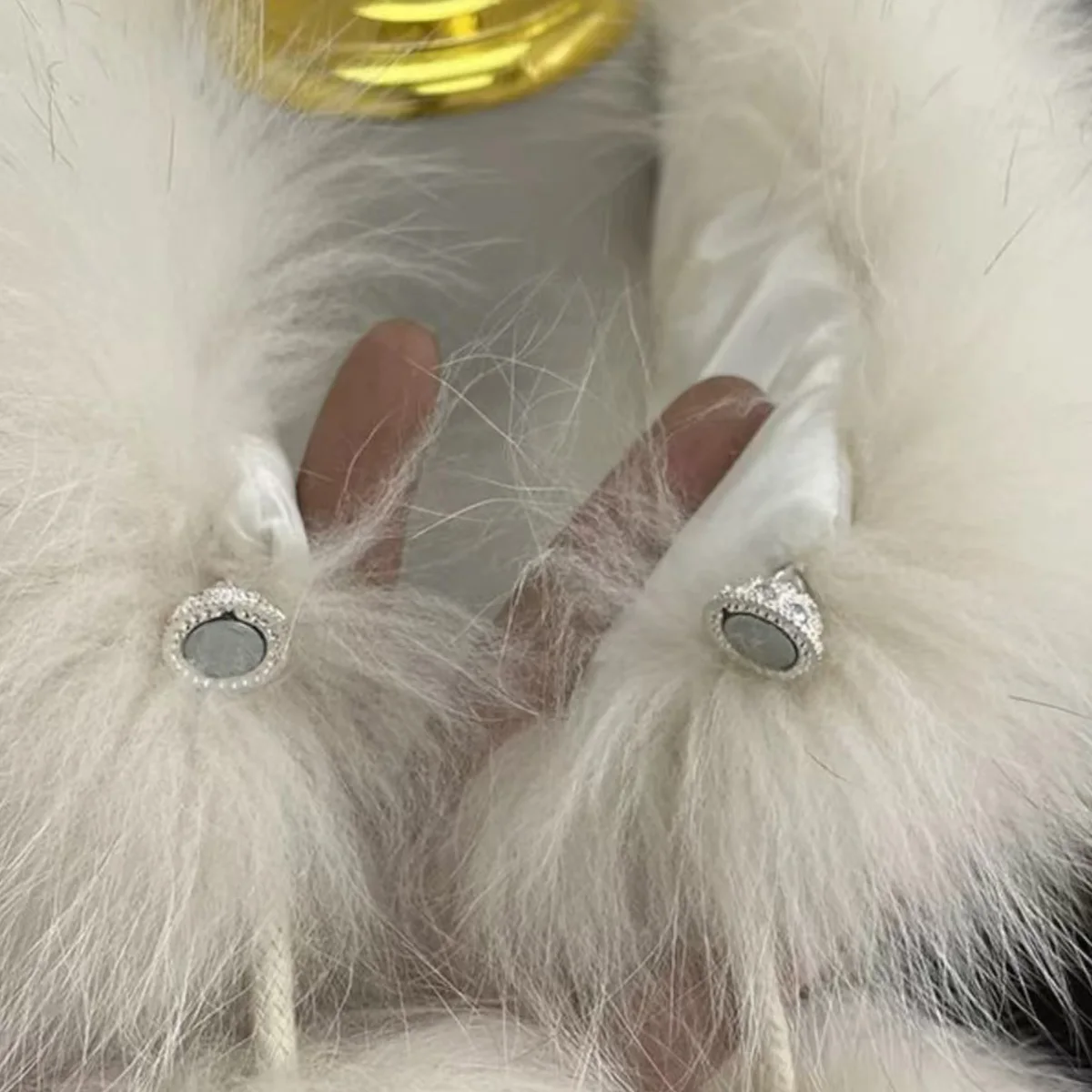 FEIMANYUAN New Real Women's Fox Fur Scarf Winter Accessories Natural Warm Winter Genuine Fox Fur Ball for Ladies