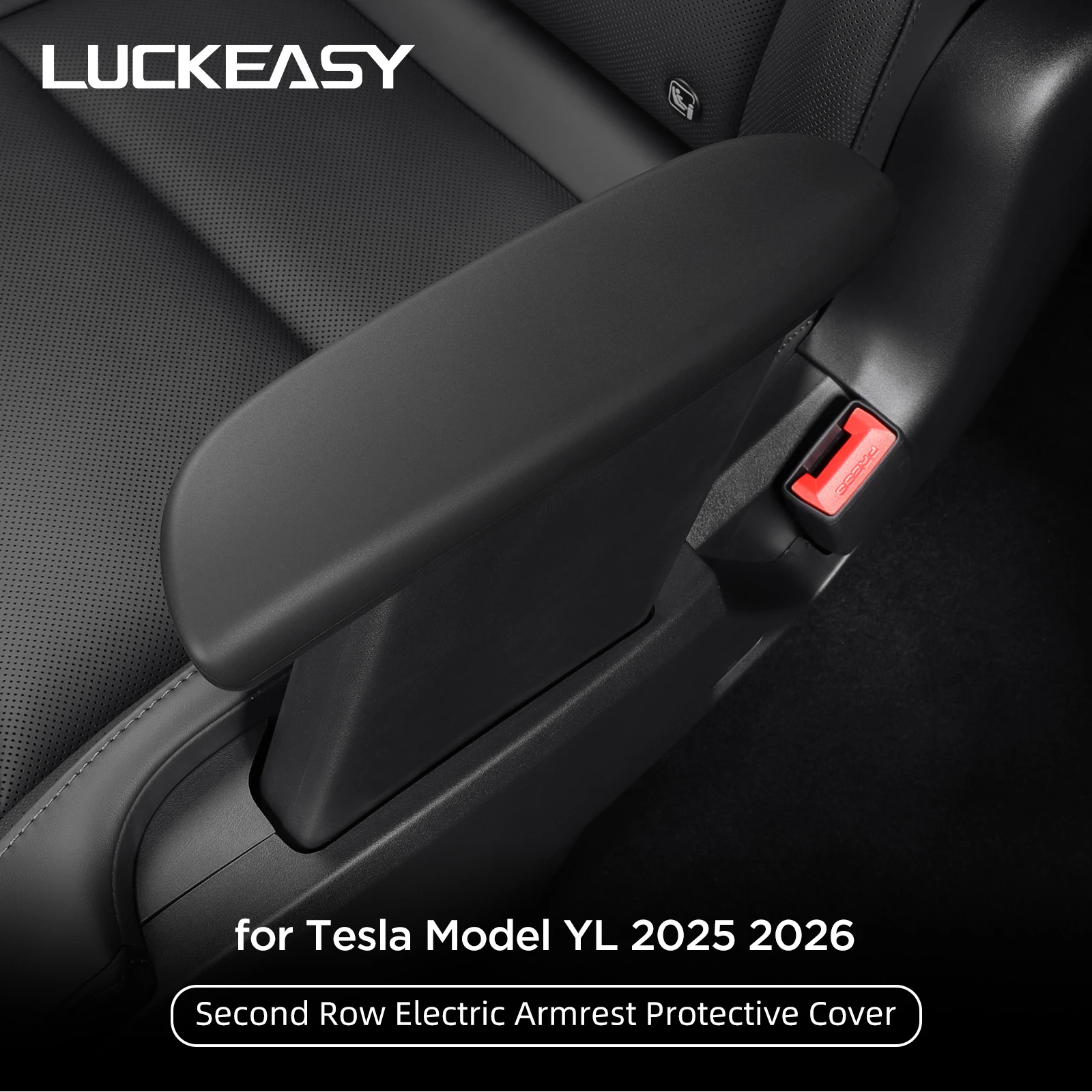 Für Tesla Model Y L 6 Sitze 2025-2026 Auto Armlehnen-Schutzabdeckung Auto-Zubehör Zweite Reihe Elektrischer Armlehnen-Schutzpolster