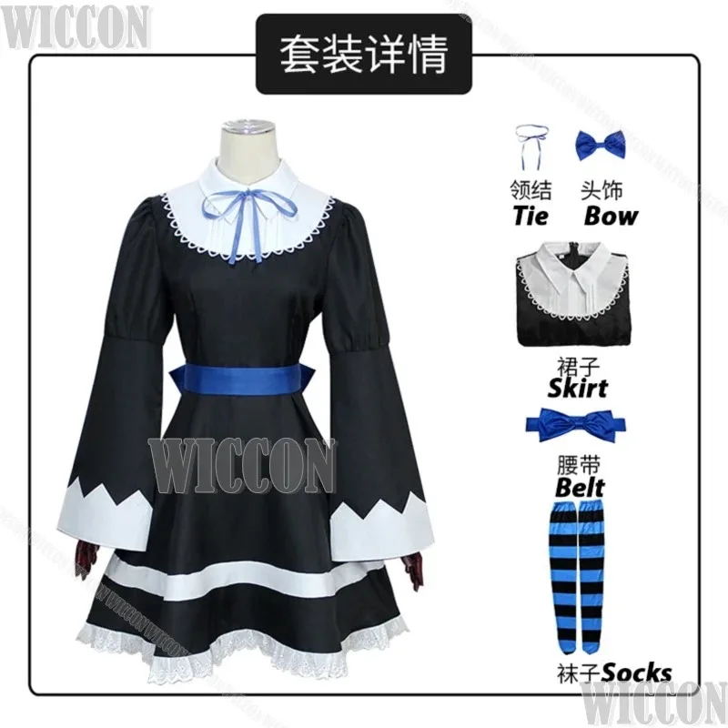 

Younger Sister Anarchy Cosplay Costume Panty Anime Stocking Cos Garterbelt Gothic Maid Lolita Dress Wig Long Socks Girlc;6,r'8;p