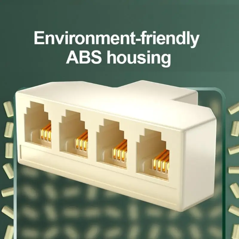 T5EA 4 WAY RJ11 Điện thoại Bộ chia 6P4C 6P2C Bộ điều hợp RJ-11 kết nối nhiều thiết bị