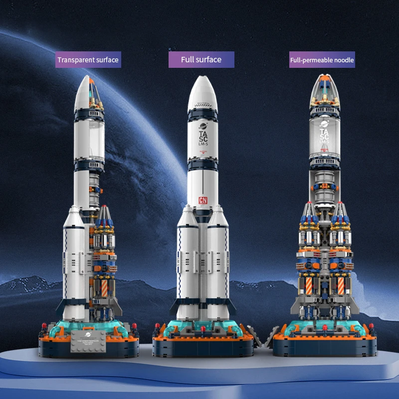 JK8501 800+Pcs-Bricks Exploration Space Series Collection Version Dawn 5 Rocket Model Building Blocks/Birthday Gift For Boys