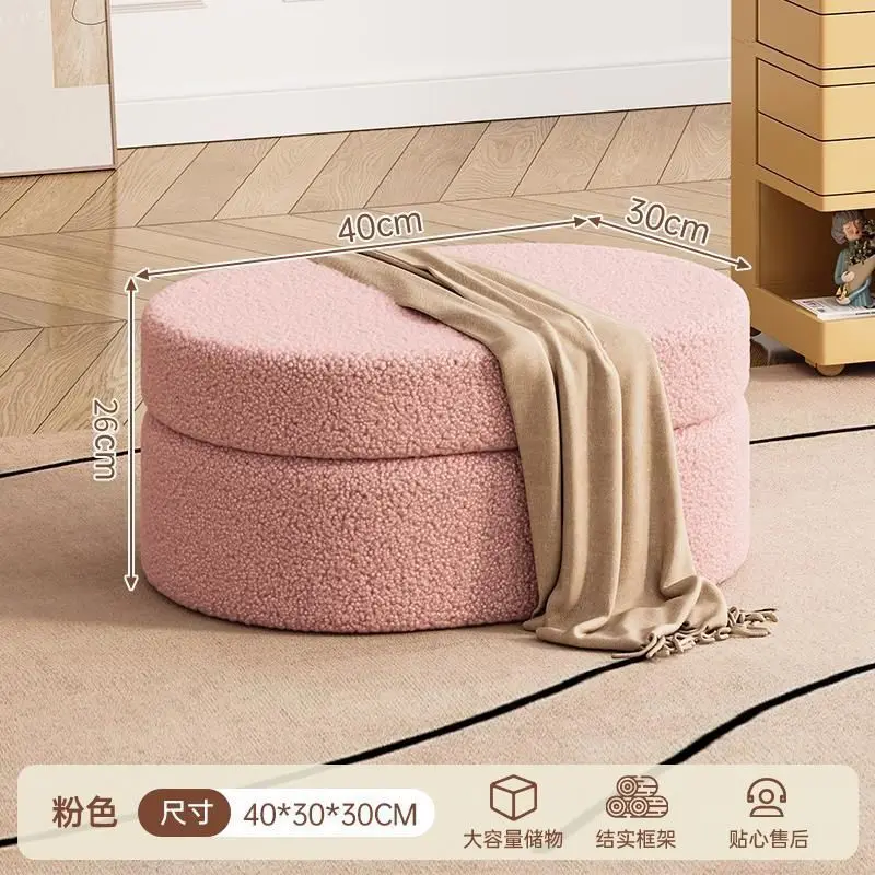 Small Stool Shoe Change Stool Chair Snake Storage Box Hidden Storage Vanity Bench Living Room Home Decoration Organizer Basket image 6