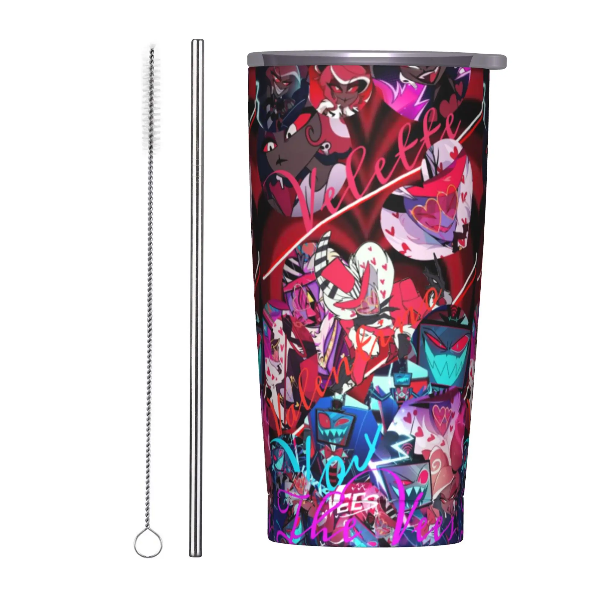 

H-Hazbins H-Hotels alastor vox season 2 20oz Tumbler Stainless Steel Double Wall Vacuum Insulated Cup With Straw
