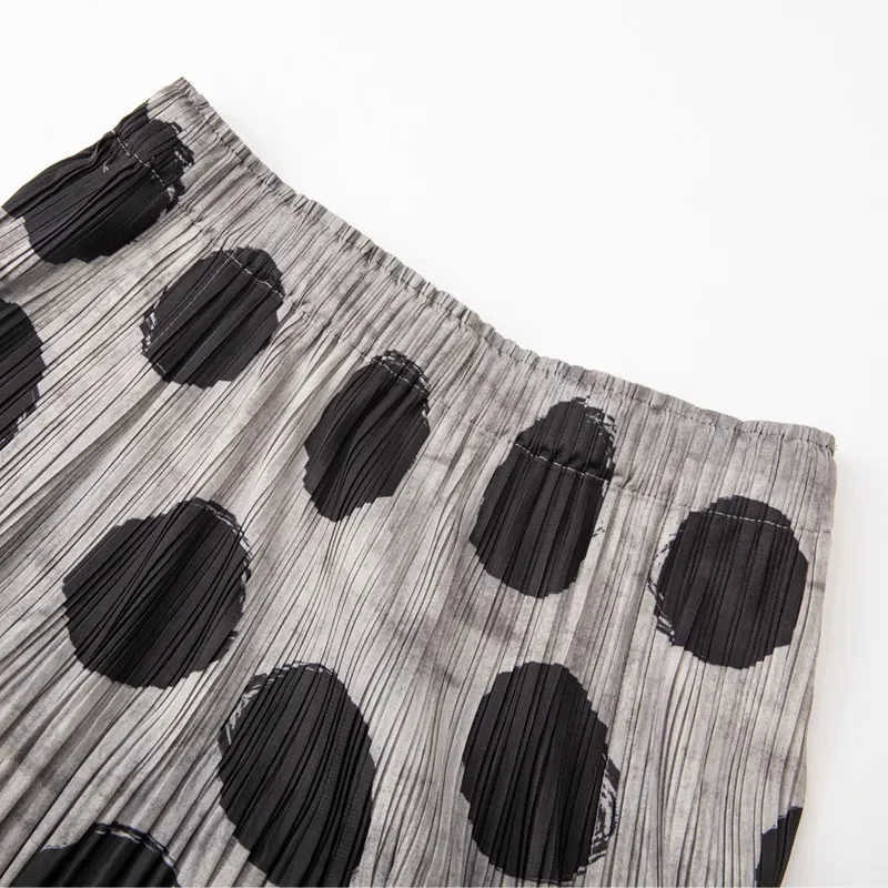 Rokken voor vrouwen Miyake rok minderheidsontwerp gevoel plooirok vrouwelijke hoge taille afdrukken losse heuprok plooirok