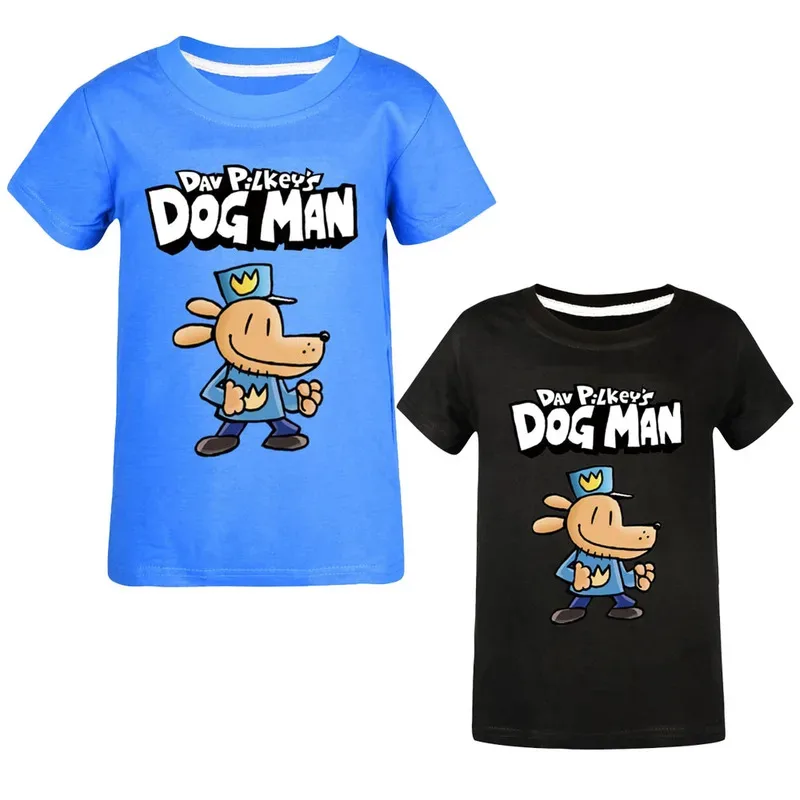

Dogman детские футболки с героями мультфильмов, аниме-фигурки, футболки с короткими рукавами для собак и мужчин, топы с круглым вырезом Y2K, бутик летней одежды