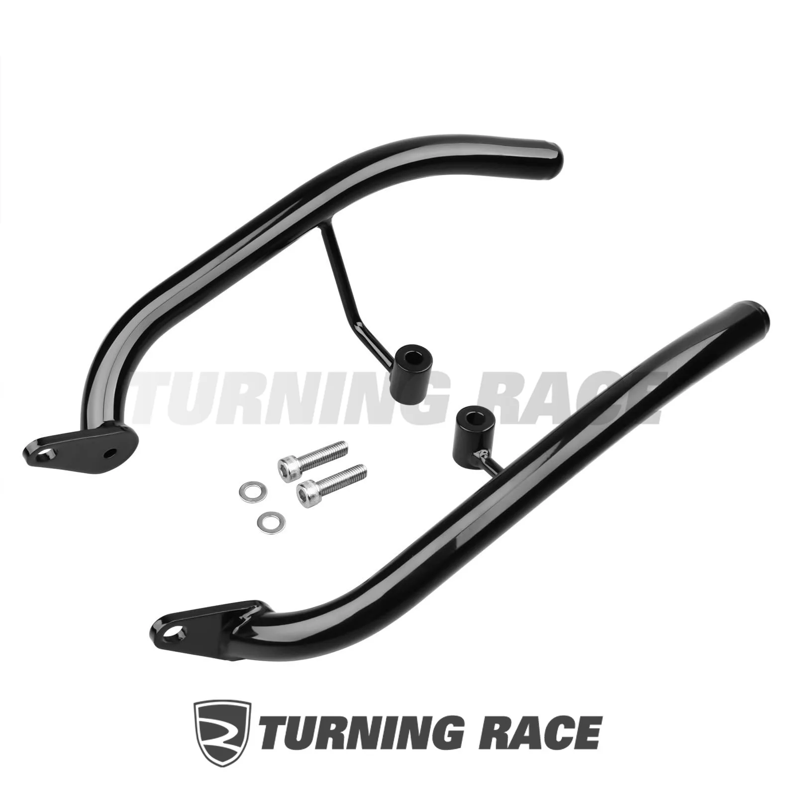 رف أمتعة بقضيب إمساك خلفي لـ Kawasaki Z900RS / CAFE 2018–2025 سبليت ركاب السكك الحديدية اليسرى واليمنى منفصلة نوع مقبض فولاذي