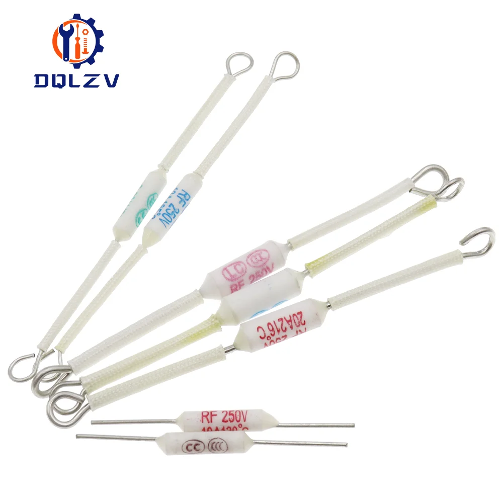 RF 250V 10A 15A 20A 250V Ceramic temperature fuse 130/155/165/185/216/230/240C Degrees Thermal Fuse Cutoff