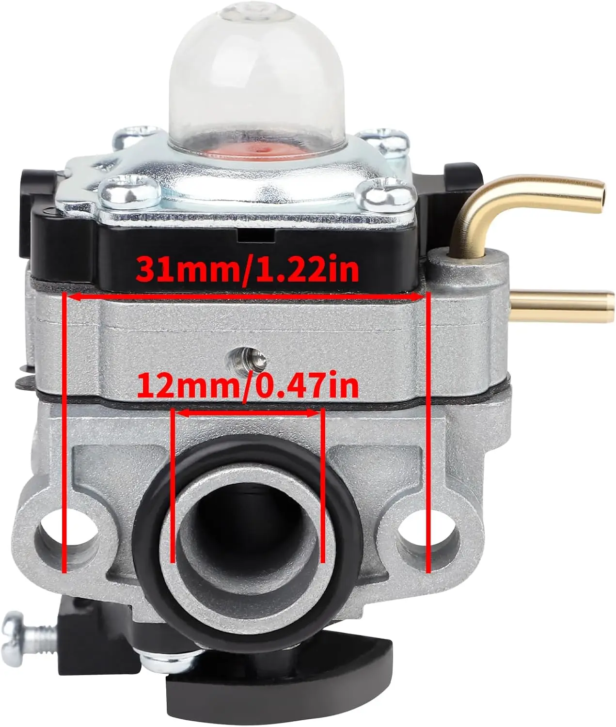 753-06258a Vergaser für Ryobi Ry252cs Ry253ss Ry251ph Ry254bc 2-Takt-Unkrautfresser 25ccm Trimmer Vergaser für Handwerker Kulti va