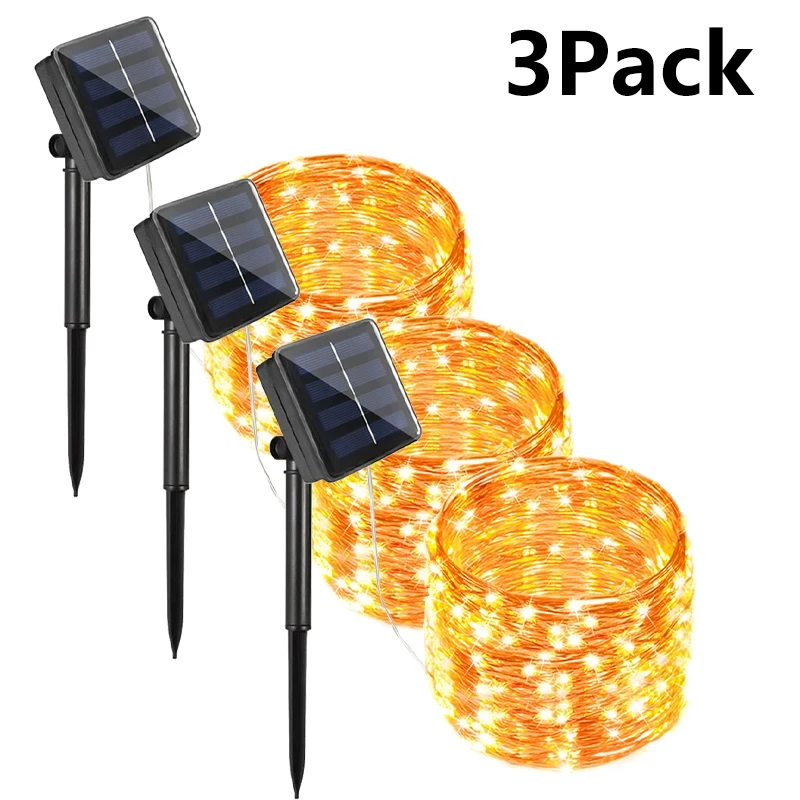 Solar-Lichterkette für Außenbereich, Wasserdicht, 8 Modi, Funkelnde Seil-Lichterkette, Girlande für Terrasse, Garten, Rasen, Baum, Hof, Zaun