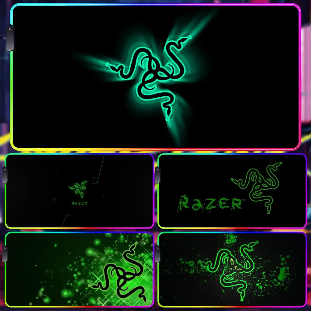 

Коврик для мыши Razer, геймерский люминесцентный светодиодный коврик для мыши, игровой стол, RGB настольный коврик, клавиатура, коврик для мыши для ПК