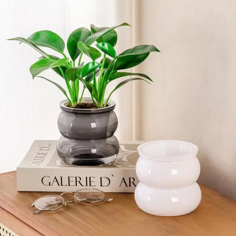 

Мини самополивающийся цветочный горшок, аквариум, прозрачные пластиковые горшки для растений, самополивный горшок, ваза для украшения дома